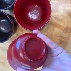 漆器　根来塗　汁椀　セットの画像
