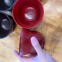 漆器　根来塗　汁椀　セットの画像