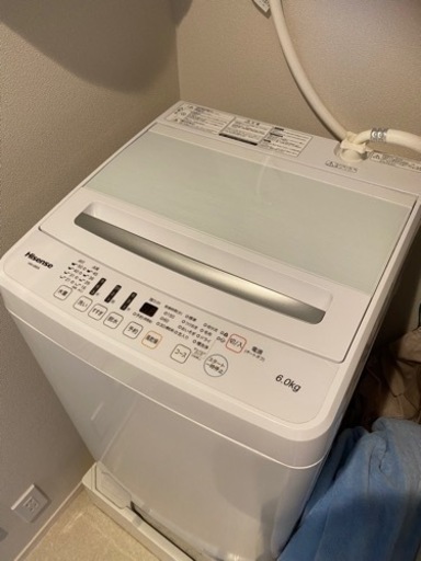 ハイセンス 全自動 洗濯機 6kg ホワイト HW-G60A