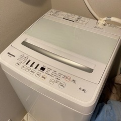 ハイセンス 全自動 洗濯機 6kg ホワイト HW-G60A