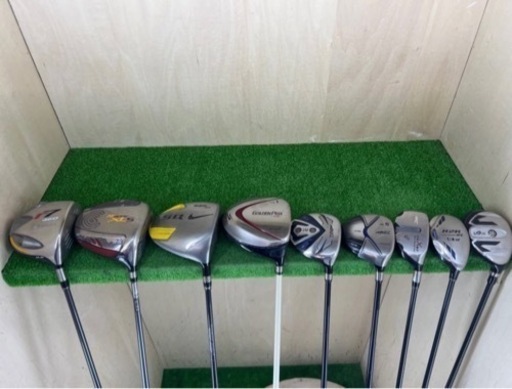 【一流ブランドゴルフセット】NIKE/TaylorMade/TSURUYA等　テーラーメイド/ツルヤ等　バッグ付　18本　フレックスS