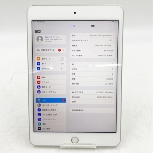 【超美品】iPad mini 第5世代 256GB wi-fi MUU52J/A