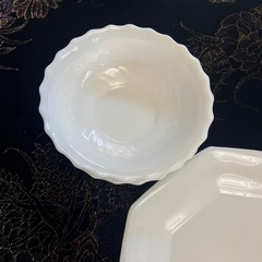 白い皿　三組　3枚セット　未使用と中古品の画像