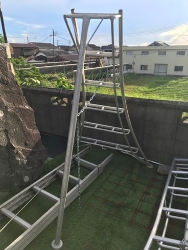 園芸三脚　アルミ脚立