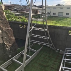 園芸三脚　アルミ脚立　