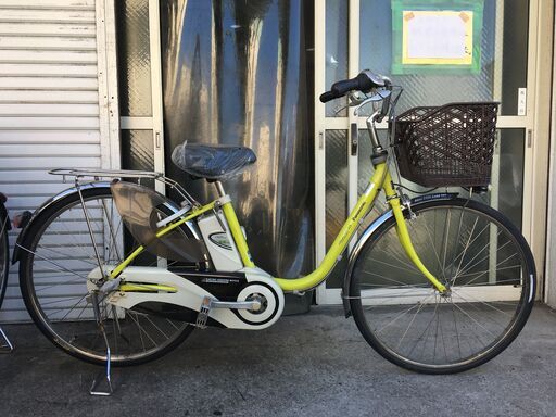 地域限定送料無料　パナソニック　ビビ　DX　8,9AH　新基準　子供乗せ　黄緑　ナチュラ　アシスタ　神戸市　電動自転車