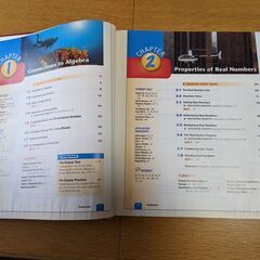 アメリカのAlgebra（代数学）１の先生用の教科書の画像