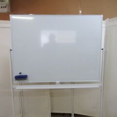 ホワイトボード/両面/キャスター付き/業務用/180×130×56/良品/中古品/J5725/の画像