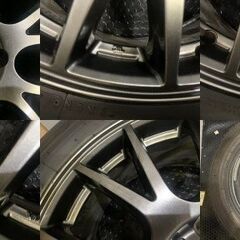 【OBERTAKE RVII 215/60R17】夏タイヤ【DUNLOP Mistiere 17インチ 7J5HPCD114.3+50】21年製 バリ溝 カローラクロス C-HR等　(TF073) クレジットカード QR決済可能の画像