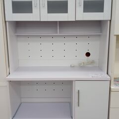 ★ジモティ割あり★  レンジボード 白 H179.5×D41×W90 クリーニング済み TJ1559