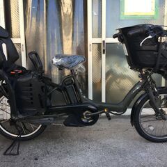 地域限定送料無料　ヤマハ　キッスミニ　三人乗り　子供乗せ　8,7AH　新基準　緑　ギュットミニ　ビッケ　神戸市　電動自転車