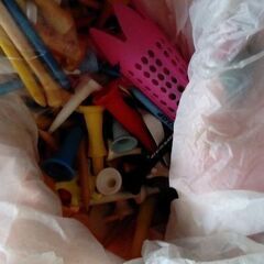 無償譲渡　ゴルフセット　ボール、ティーの画像