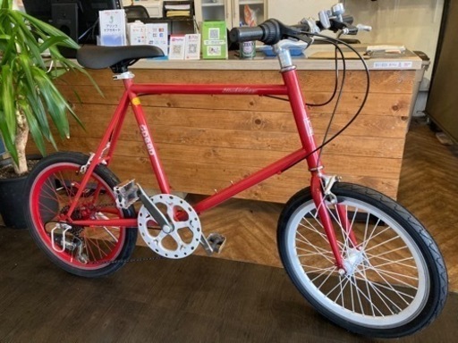 【SALE！通常価格より¥1000引き！タイヤ前後・後輪チューブ新品！】6段変速　20インチミニベロ　レッド　名古屋プレミアム商品券×金鯱マネー参加店舗