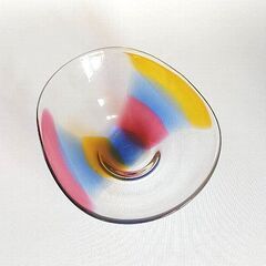 【作家物】虹色ガラスボウル3個の画像