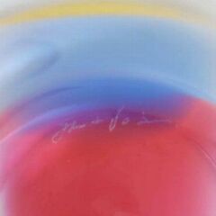 【作家物】虹色ガラスボウル3個の画像