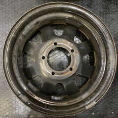 三菱 ジープ 純正ホイール 鉄ホイール 15インチ 4本 5.5J5HPCD139.7+13 ハブ径109mm 希少 ジムニーにも　(VHV941)  クレジットカード QR決済可能の画像
