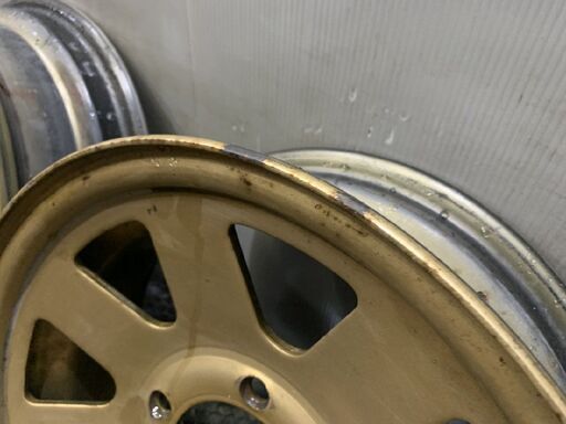 三菱ジープ　純正ホイール　4本セット　当時モノ　J55等にも Yahoo!オークション -「三菱ジープ」(タイヤ・ホイールセット) (タイヤ