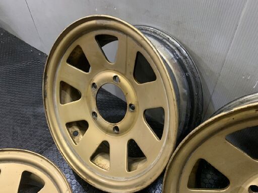 三菱ジープ　純正ホイール　4本セット　当時モノ　J55等にも 三菱ジープ 純正ホイール 4本セット 当時モノ J55等にも