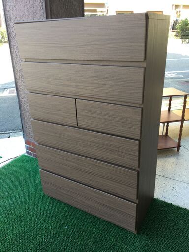 (k)ニトリ ハイチェスト クエス 80-6 2022年製 幅79.9cm奥行41.5cm高さ130.6cm 美品 説明欄必読