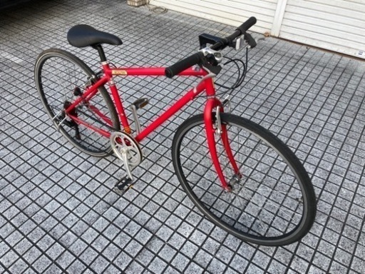 【クロスバイク】6段変速付　700x28c チェーン、サドル、グリップ新品❗️若林自転車　唐崎店　SALE中❗️