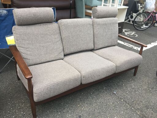 NITORI　ニトリ　マイス　ソファー　木製ソファー 　レトロ ロータイプ シンプル 2人掛け 二人掛け 3人掛け 三人掛け ソファ 2P おしゃれ 堺市 石津【ジャングルジャングルサカイ石津店】