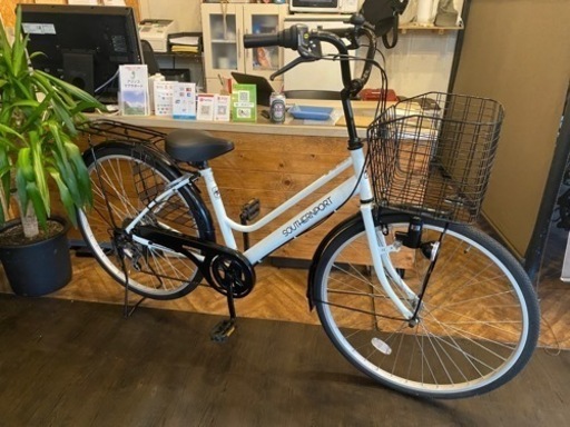 【値下げ！】26インチ　6段　自転車　白/黒