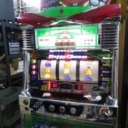 パチスロ実機 ハッピージャグラーⅤⅡ コイン不用機 ボリューム調整付き スロット機|江別市のリサイクルショップドロップ
