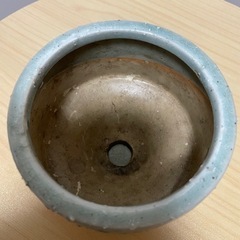 植木鉢 オシャレ鉢 水色焼物の画像