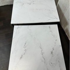 定価¥19990-LOWYA 大理石柄ネストテーブル：2個セットの画像