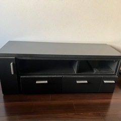 収納付テレビ台(黒)の画像
