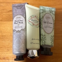 SABON洗い流すマスク&フットクリーム、ジルスチュアートハンド美容液