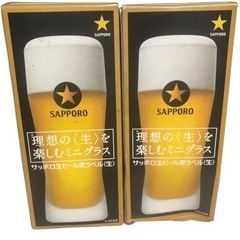 未使用 サッポロ生ビール黒ラベル ミニグラス ビアグラス 2本セット