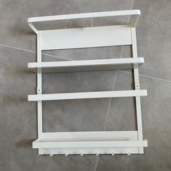 tower マグネット冷蔵庫サイドラック タワー ］山崎実業 tower キッチンペーパーホルダー マグネット 冷蔵庫横 サイド ラック 磁石 キッチン収納 マグネットラップケース ラップホルダー ラップケース キッチンペーパーの画像