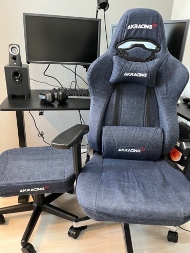 【特価】ゲーミングチェア　AKRacing premium denium オットマン付き