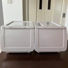 ニトリ　収納ケース Nフラッテハーフ本体+フタセット  2個セッ...