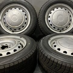 タイヤ走行短め【BS BLIZZAK VRX 175/65R15】スタッドレス【JECT スチールホイール 15インチ 6J4HPCD100/114.3】20年製 フィット等 (TD995) クレジットカード QR決済可能