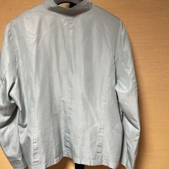 Ladies Fashion 美品　薄色ブルーグリーンジャンパーLLの画像
