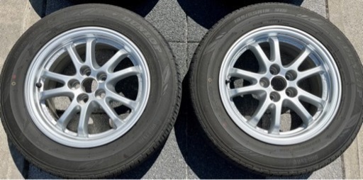 【バリ溝 バリ山】195/65-15 トヨタ プリウス 純正 アルミホイール付き 4本 普通タイヤ 9分山 2021年52週目 50系