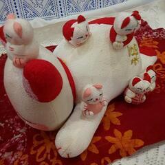 猫の 福 和風ぬいぐるみ