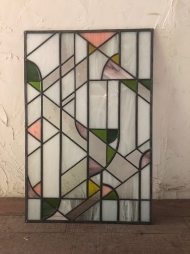 【引取り限定】ステンドグラス！ホワイト系♪