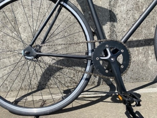 クロモリ ピストバイク クロスバイク シングルギア ブルホーン 52size