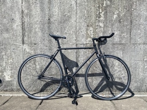 クロモリ ピストバイク クロスバイク シングルギア ブルホーン 52size