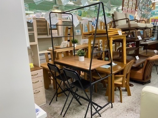 【愛品館 江戸川店 ダイニングセット】IKEA（イケア）バーテーブル３点セット ID:152-008734-007