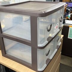【リサイクルショップどりーむ鹿大前店】No.6875　二段収納　収納家具　衣類収納　コンパクトサイズ　素敵収納の画像