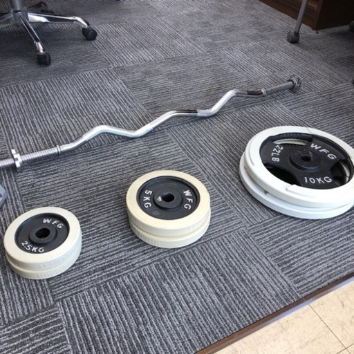 ワイルドフィット バーベルプレート 計35kg バーベルセット フィットネスバー