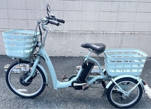 GM876 【中古美品・バッテリー◎】ブリヂストン　電動アシスト自転車　フロンティア　ラクットワゴン　大人用　三輪車  電動自転車 電チャリ 電動アシスト三輪車