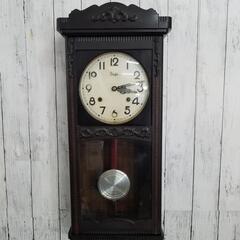 レトロコレクション　当時物 Meiji Clock.Co NAGOYA JAPAN ボンボン時計　掛け時計/柱時計 ゼンマイ時計 昭和レトロ