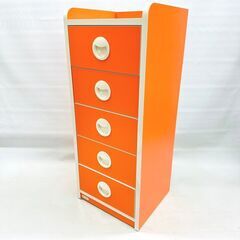9/11【未使用品】家具工房Peek チェスト 5段 レトロポッ...