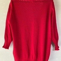 ◆◇   USED  レースカーディガン  RED   七分袖   ◇◆の画像