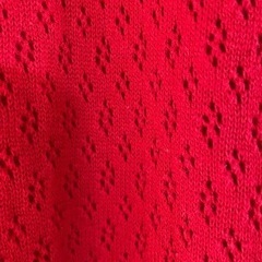 ◆◇   USED  レースカーディガン  RED   七分袖   ◇◆の画像